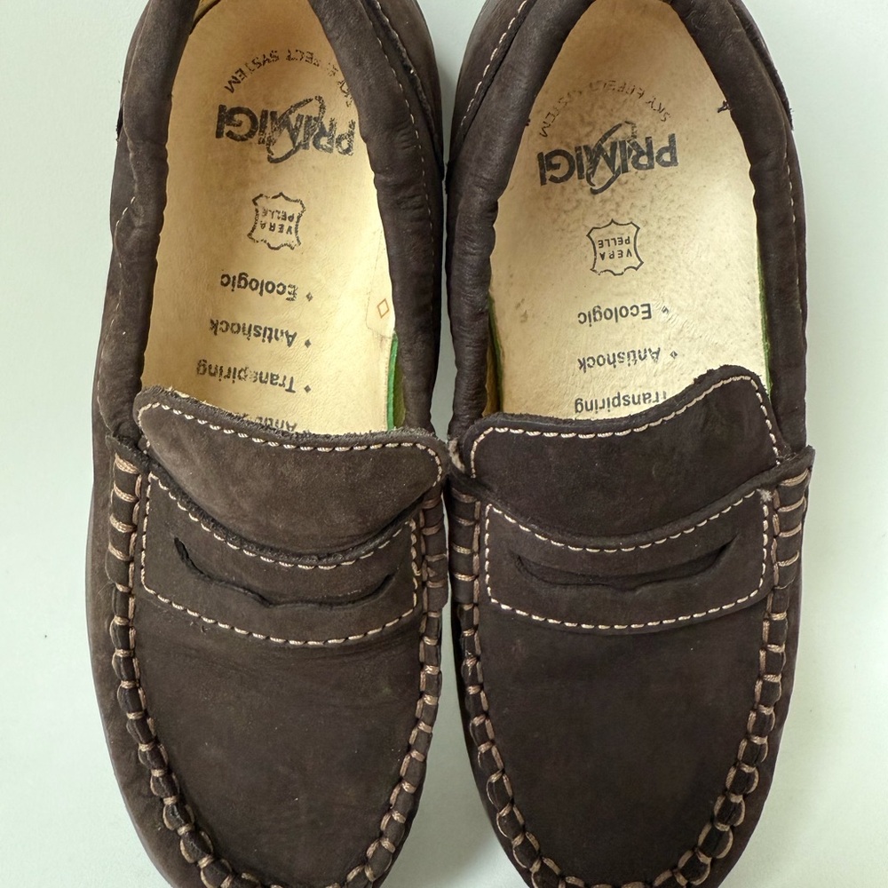 Primigi Kids Dark Brown Suede Moccasins